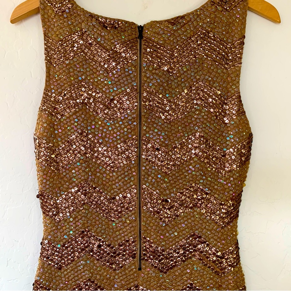 Alice & Olivia Zigzag Sequin Shift Party Dress. S… - image 6